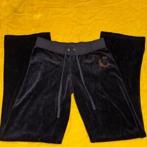 Juicy Couture Black Velour Sweatpants